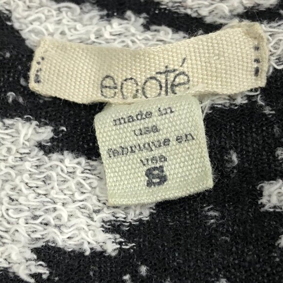 Urban Outfitters Ecote Black &White Tribal Patterned 3/4 sleeve Cardigan size S - Picture 3 of 12